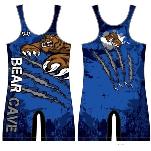 Bear Cave Custom Singlet - Blue