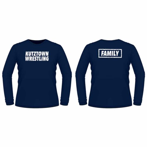 Kutztown Wrestling Custom Long Sleeve Blue T-Shirt