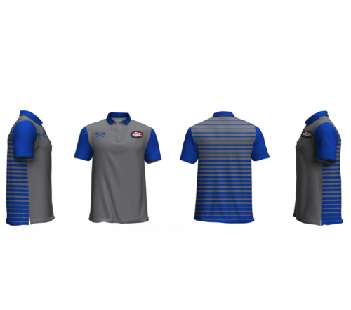 Patriots Wrestling Club Blue & Grey Custom Polo 2024
