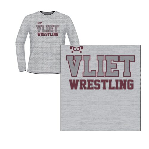 Watervliet Custom Long Sleeve Grey Sublimated T-Shirt