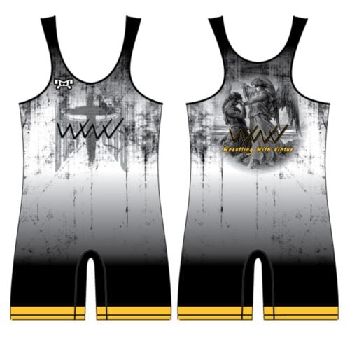 Men's Wrestling With Virtue Singlet - Grey Custom