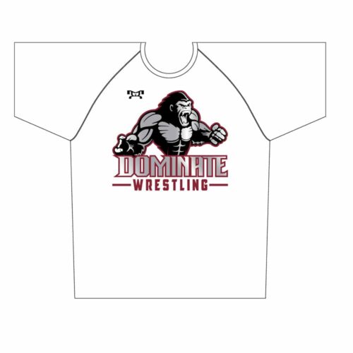 Dominate Wrestling Club Custom Sublimated White Dri-Fit T-Shirt