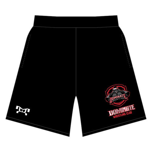 Dominate Wrestling Club  Custom Black Mesh Shorts 2023