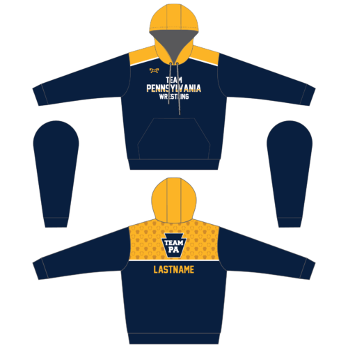 Team Pennsylvania Wrestling Custom NAVY Sublimated Hoodie 2024