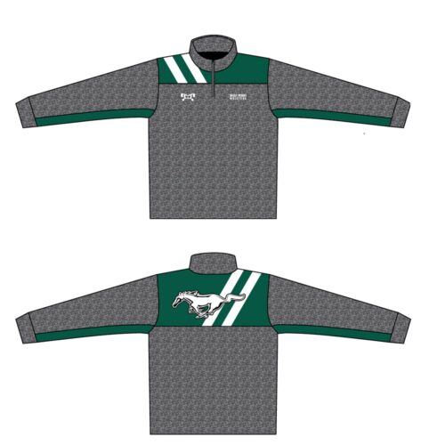 West Perry Mustangs Custom  Heathered Quarter Zip  (Heathered fabric may vary in color & texture)