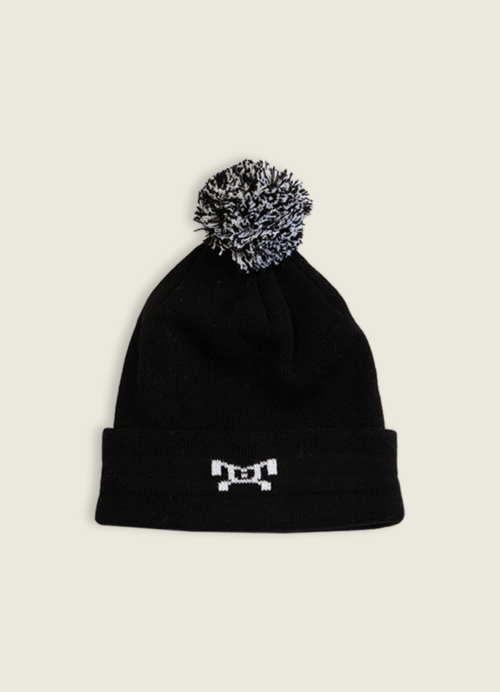 MyHouse Black and White Pom Pom Hat