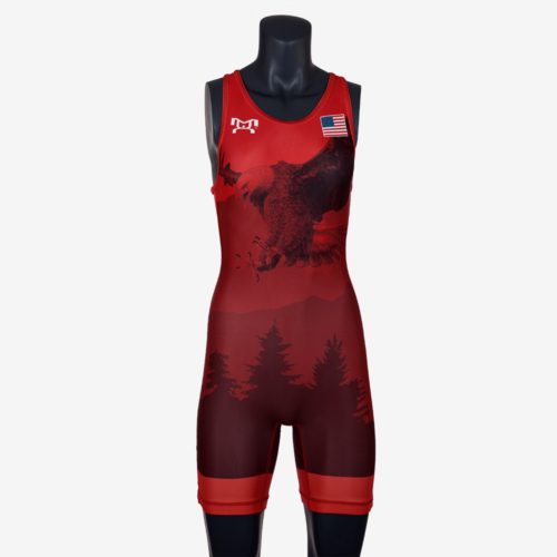 2019 Freestyle Soaring Eagle Singlet Womens - Red - Image 3