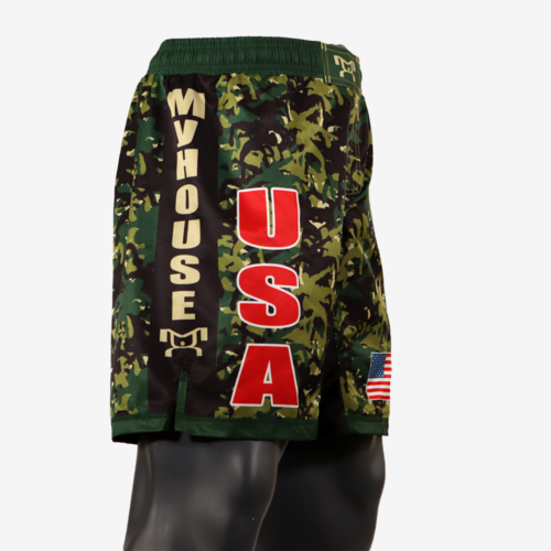 MyHOUSE USA "Wrestler Camo" Shorts - Green - Image 6