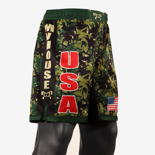 MyHOUSE USA "Wrestler Camo" Shorts - Green - Image 5