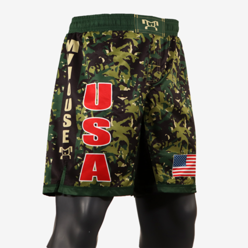 MyHOUSE USA "Wrestler Camo" Shorts - Green - Image 4