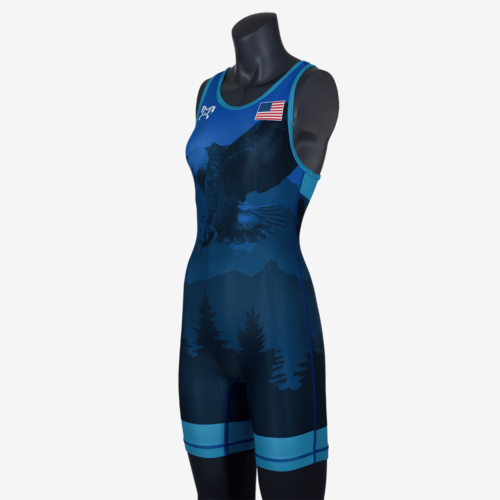 2019 Freestyle Soaring Eagle Singlet Womens - Blue - Image 5