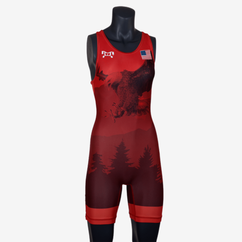 2019 Freestyle Soaring Eagle Singlet Womens - Red - Image 4