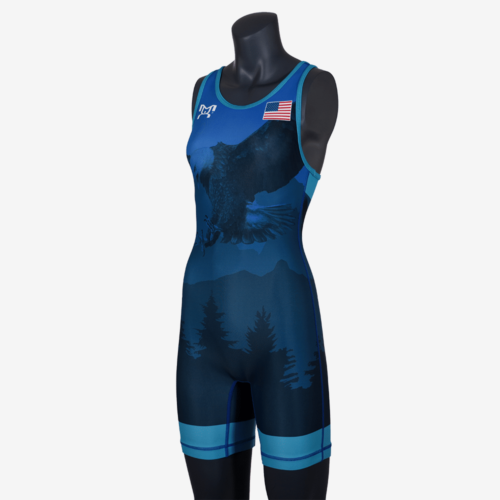 2019 Freestyle Soaring Eagle Singlet Womens - Blue - Image 4