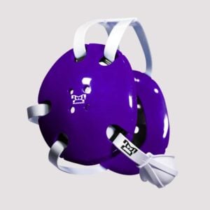 Purple and White Earshot Head Gear