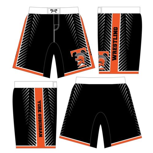 York Sublimated Trainer Cut Fight-Shorts (WITH POCKETS)
