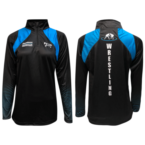 Women's AOC Blue & Black Quarter Zip - Image 3