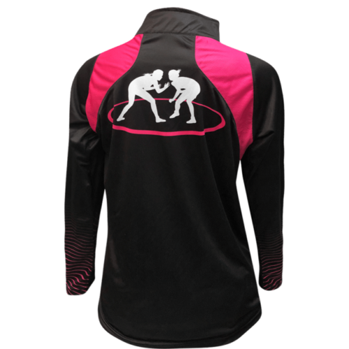 Women's AOC Pink & Black Quarter-Zip - Image 3
