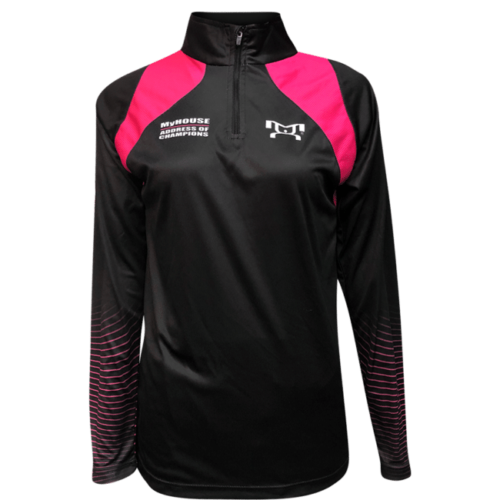 Women's AOC Pink & Black Quarter-Zip