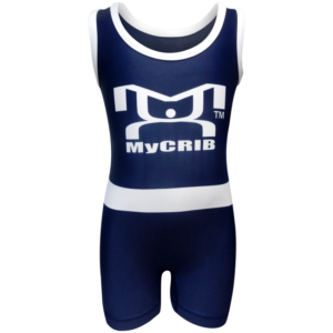 MyCRIB Blue and White - Baby Singlet