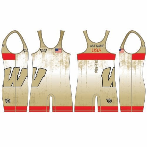 Warren Wrestling Academy Custom Red Freestyle Singlet