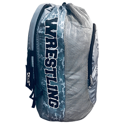 USA Grey Camo Embroidered Gear Bag With Water Bottle Pouch - Image 7