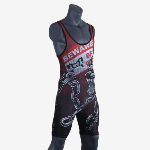 Beware of Dog MyHOUSE Singlet - Red - Image 5