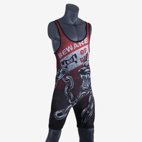 Beware of Dog MyHOUSE Singlet - Red - Image 4