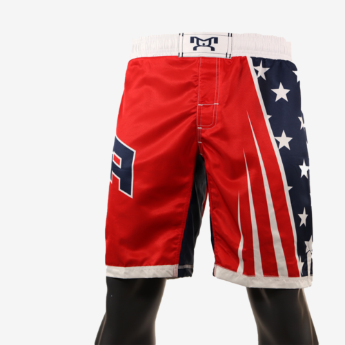 Red USA  Fully Sublimated Fight Shorts - Image 2