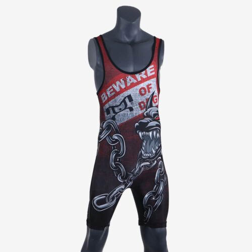 Beware of Dog MyHOUSE Singlet - Red - Image 3