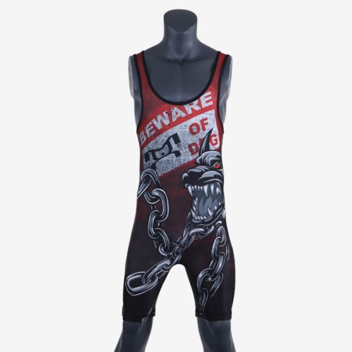 Beware of Dog MyHOUSE Singlet - Red - Image 2
