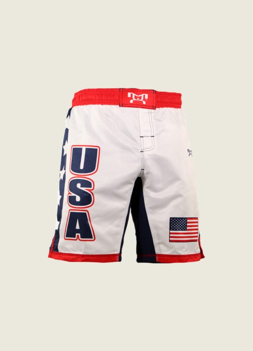 USA White Fully Sublimated Shorts with Stars