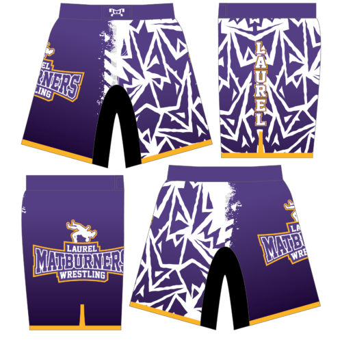 Laurel Matburners Custom Wrestling Fight Shorts 2024