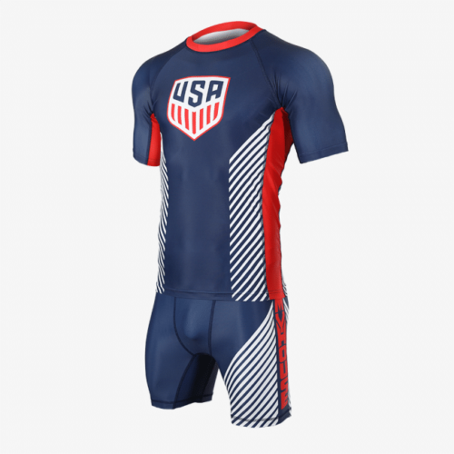 2 Piece MyHouse Navy Compression Shirt and Navy Shorts - Image 2