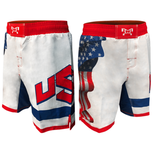 Waving Flag Wrestling Shorts - Image 2
