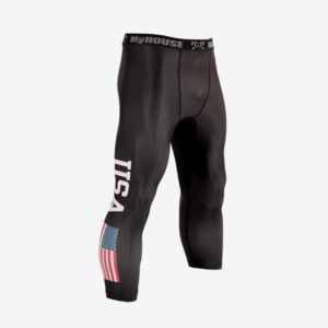 Mens USA Black Leggings