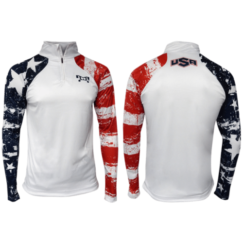 MyHOUSE USA Stars & Stripes Quarter Zip Up - White