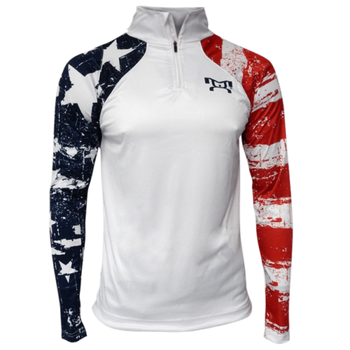 MyHOUSE USA Stars & Stripes Quarter Zip Up - White - Image 3