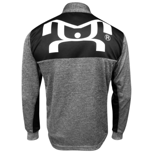 Black AOC Quarter Zip - Heathered Box Stripe - Image 4