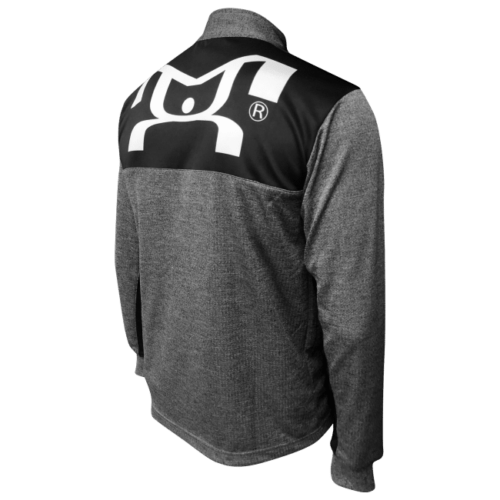 Black AOC Quarter Zip - Heathered Box Stripe - Image 8