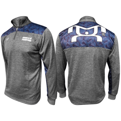 Blue City Quarter Zip - Heathered Box Stripe