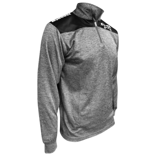 Black AOC Quarter Zip - Heathered Box Stripe - Image 6