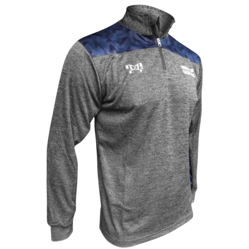 Blue City Quarter Zip - Heathered Box Stripe - Image 6