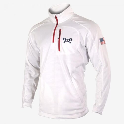 MyHouse White w/ Navy Embroidered logo Quarter Zip Pullover - Image 2