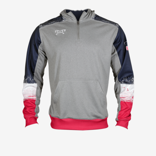 MyHOUSE Red White and Blue Quarter Zip Hoodie