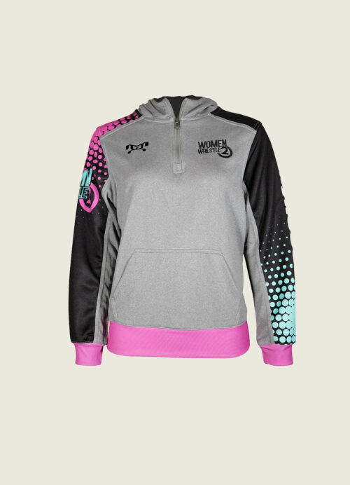 Women Wrestle 2 Quarter Zip Hoodie