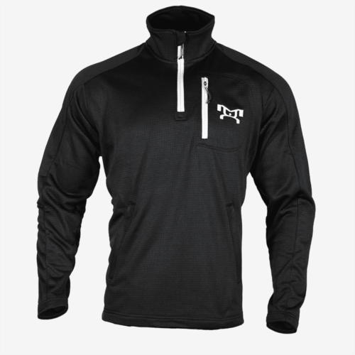 MyHouse Black w/ White Embroidered logo Quarter Zip Pullover