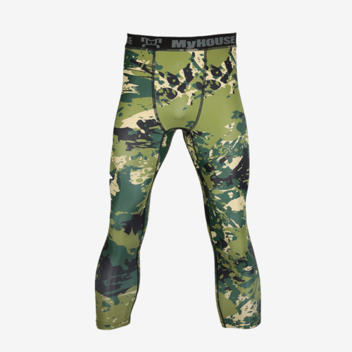 Mens Green Camo Leggings