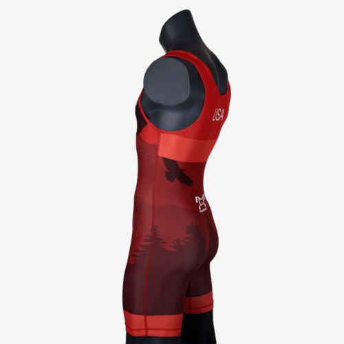 Men's Soaring Eagle Singlet - Red - Image 12