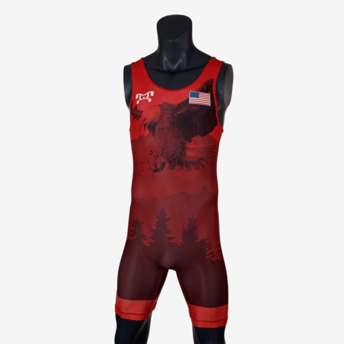 Men's Soaring Eagle Singlet - Red - Image 3