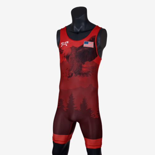 Men's Soaring Eagle Singlet - Red - Image 4